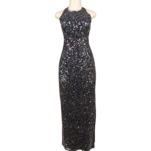 SCALA MULTICOLOR SEQUIN GOWN